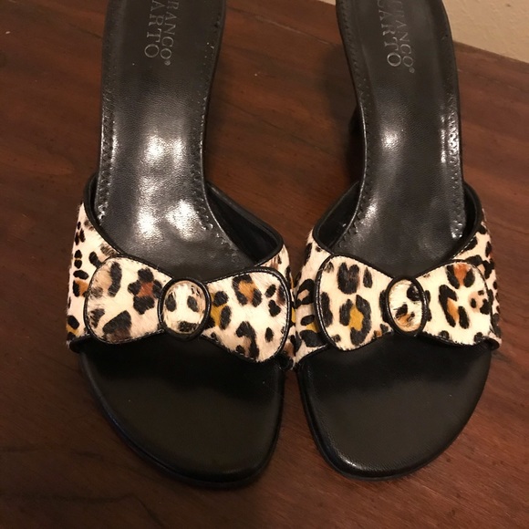 Franco Sarto Animal Print Mule Size 10 - Picture 3 of 5